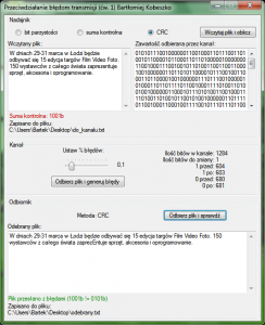 Działanie programu Przeciwdziałanie błędom transmisji